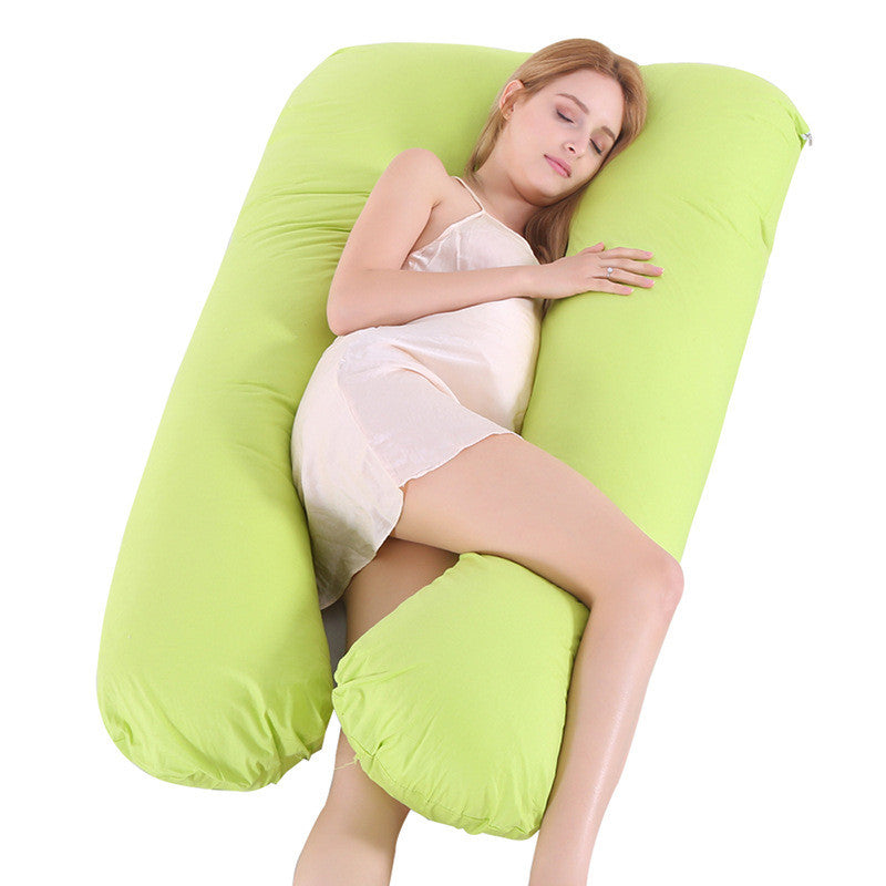 Oreiller de soutien de sommeil d'été pour femmes enceintes Oreiller de maternité en forme de U de grossesse en soie glacée