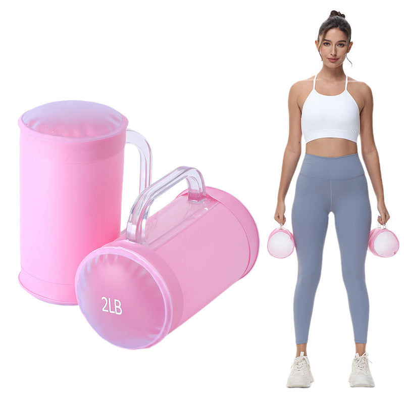 2x2lbs Wasserhantelpaare Tragbare freie Gewichte Einstellbare Yoga-Übung Fitness Frauen Hantel Reisetrainingsset