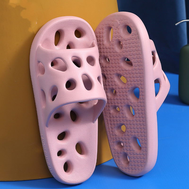 Weiche Schuhe Aushöhlen Rutschfeste Badezimmer Hausschuhe Frauen Hause Indoor Schuhe