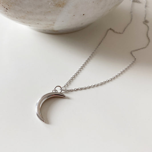 925 Sterling Silver  Moon Design Gold Necklace Set