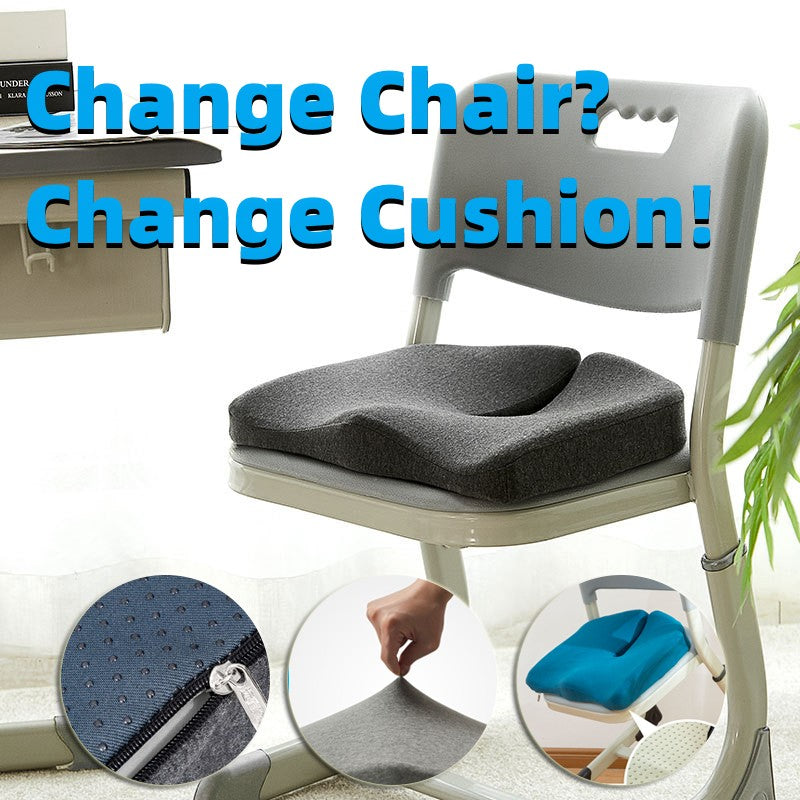 Coussin de siège de décompression et oreiller lombaire de soutien dorsal en tissu respirant antidérapant et résistant à l'usure pour chaise de bureau