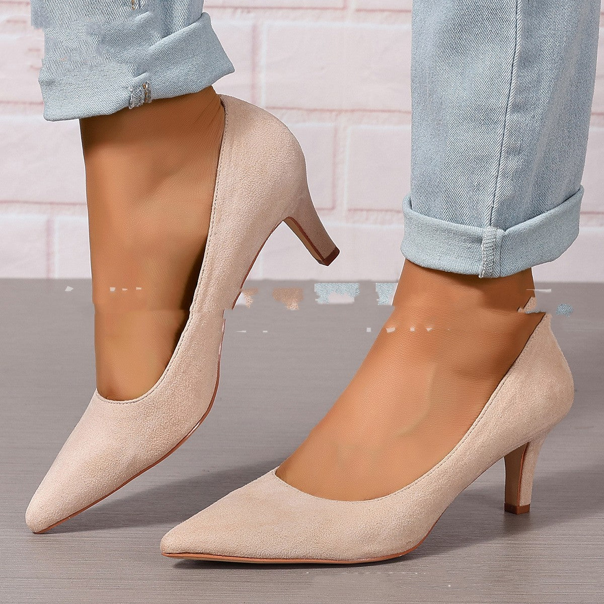 Mode Damen Stiletto Absatz Slip-on Mode Schuhe