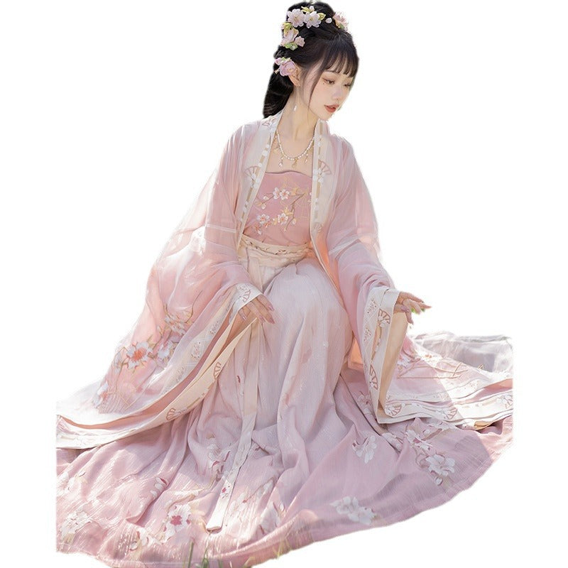 Nouvelle jupe plissée Hanfu brodée en dégradé, vêtement traditionnel chinois Han