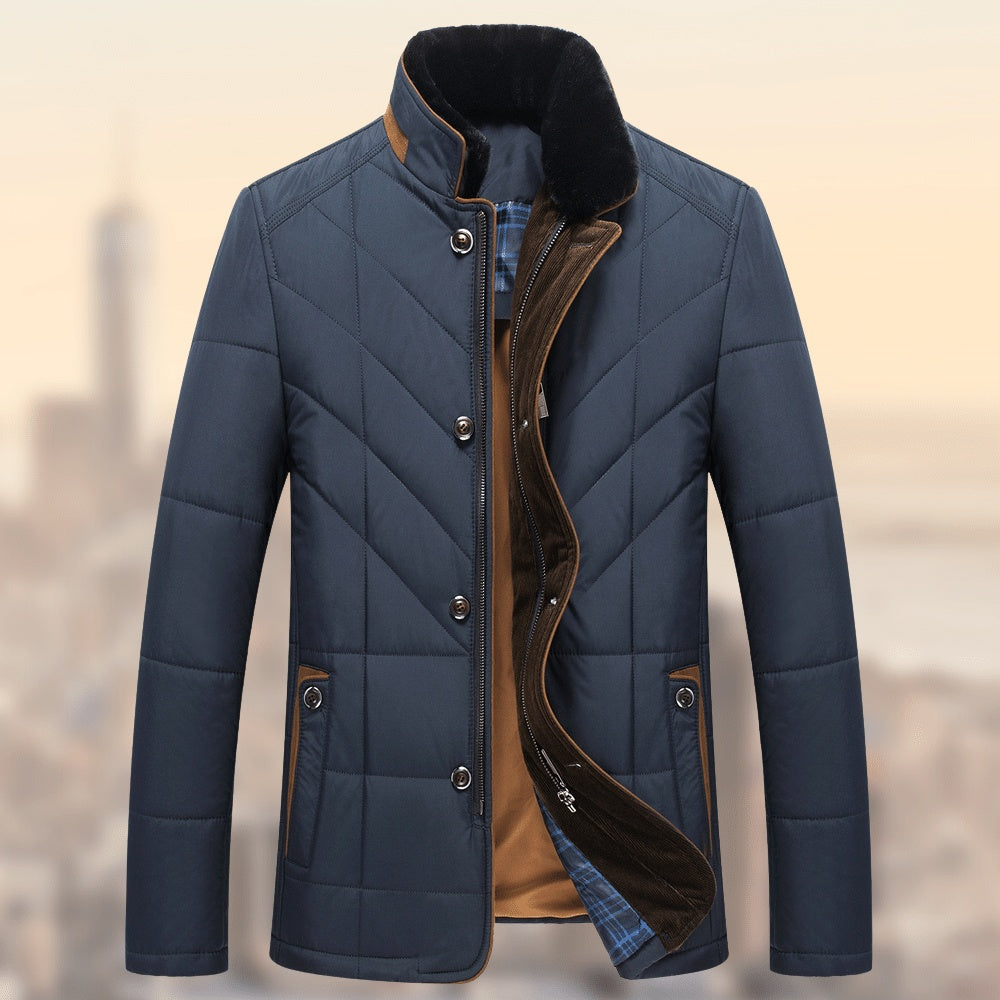 Gepolsterte Jacke für Vater, Winterkleidung für Männer mittleren Alters und Senioren