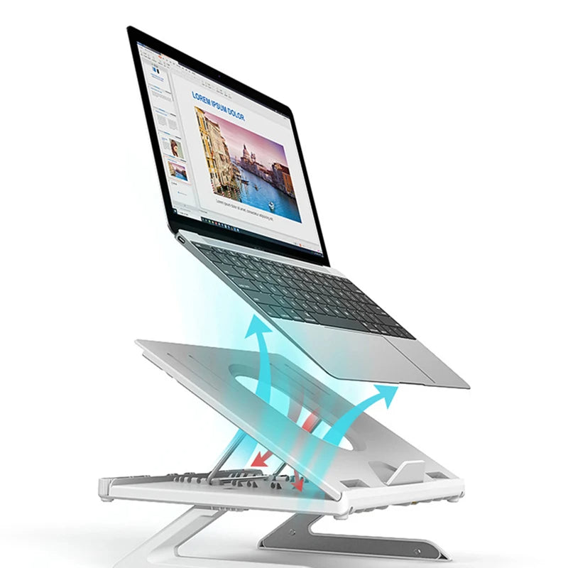 Nouveau support pour ordinateur portable, support multifonctionnel pliable et élévateur, support portable pour ordinateur portable, support d'écran, base en alliage d'aluminium