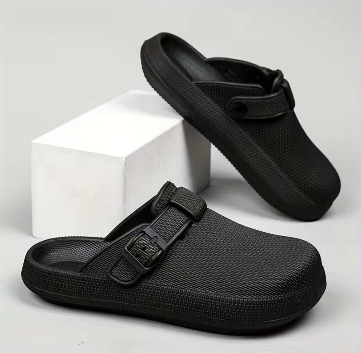 Chaussons d'intérieur légers à semelle souple et semelles en caoutchouc
