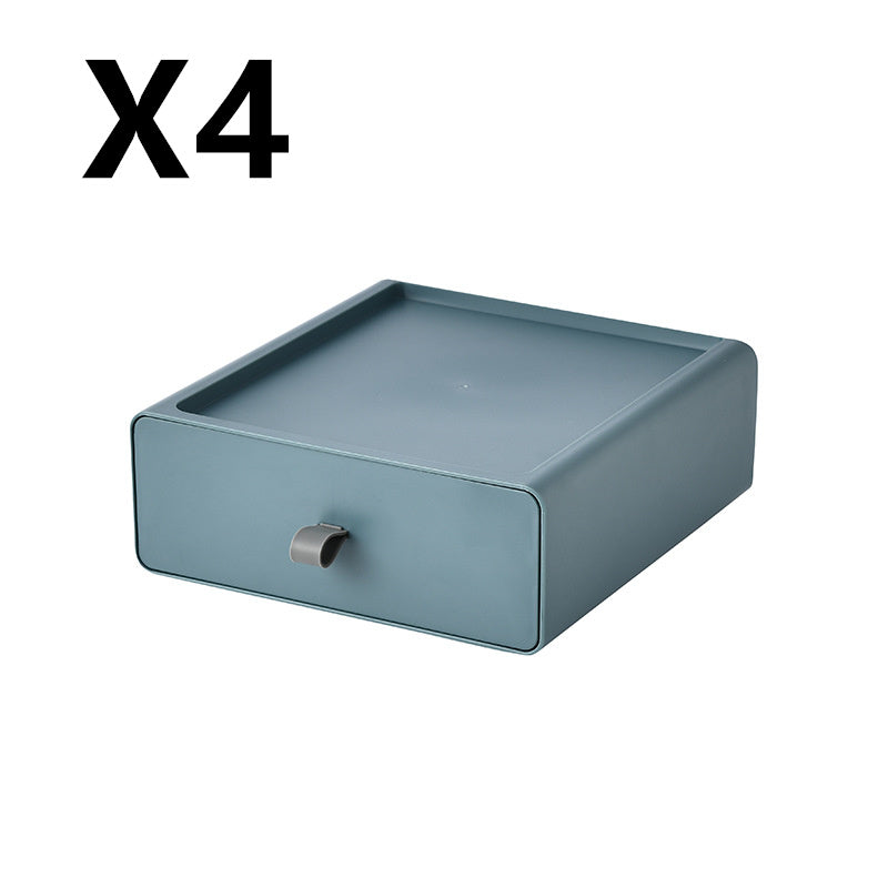 Desktop-Aufbewahrungsbox Büro-Accessoires Make-up, Kunststoff-Aufbewahrungsbehälter Badezimmer-Aufbewahrung Stapelbarer Organizer Schublade
