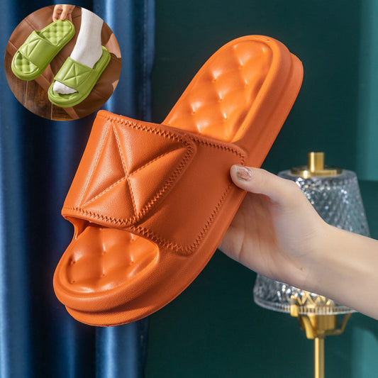 Damen Sommer Hausschuhe Home Weiche Hausschuhe Dicke Sohle Rutschfeste EVA Indoor Schuhe Flache Slides Paar Strandschuhe