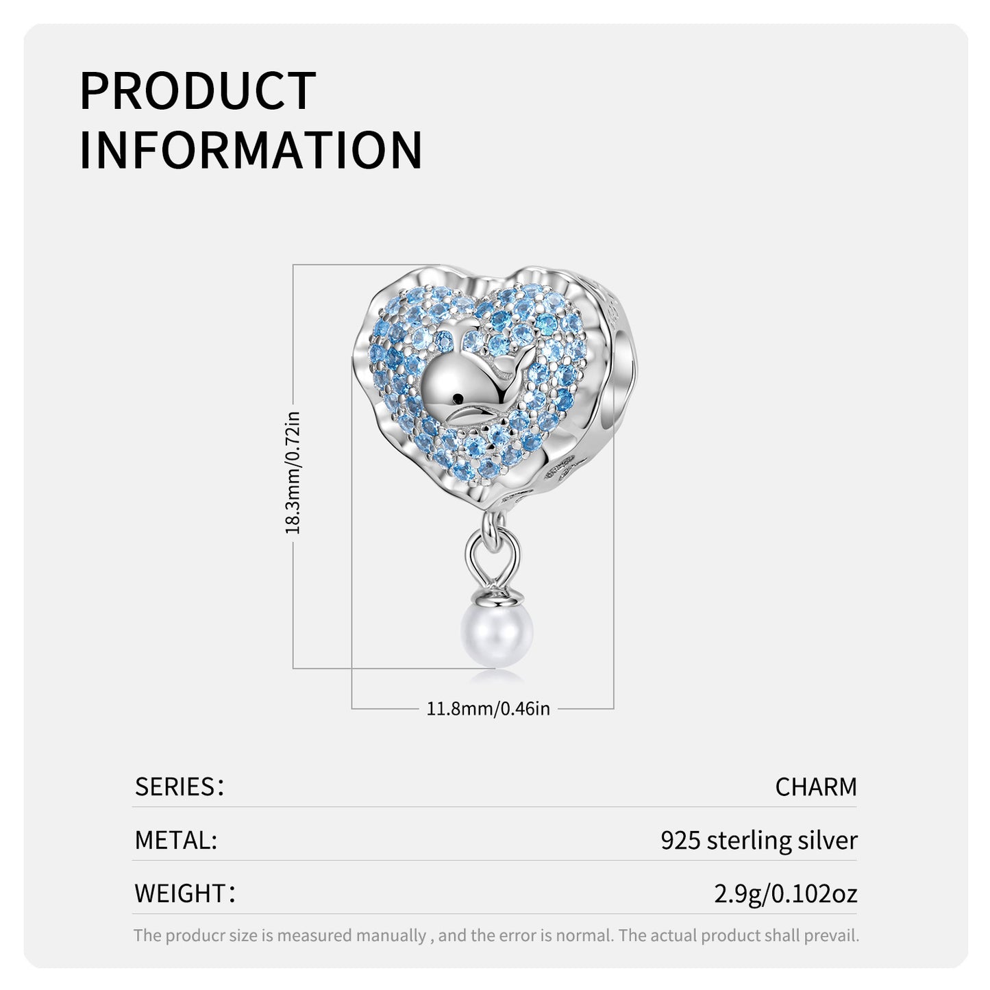 925 Sterling Silver Whale Fountain String Original Niche Design Diy Accessories