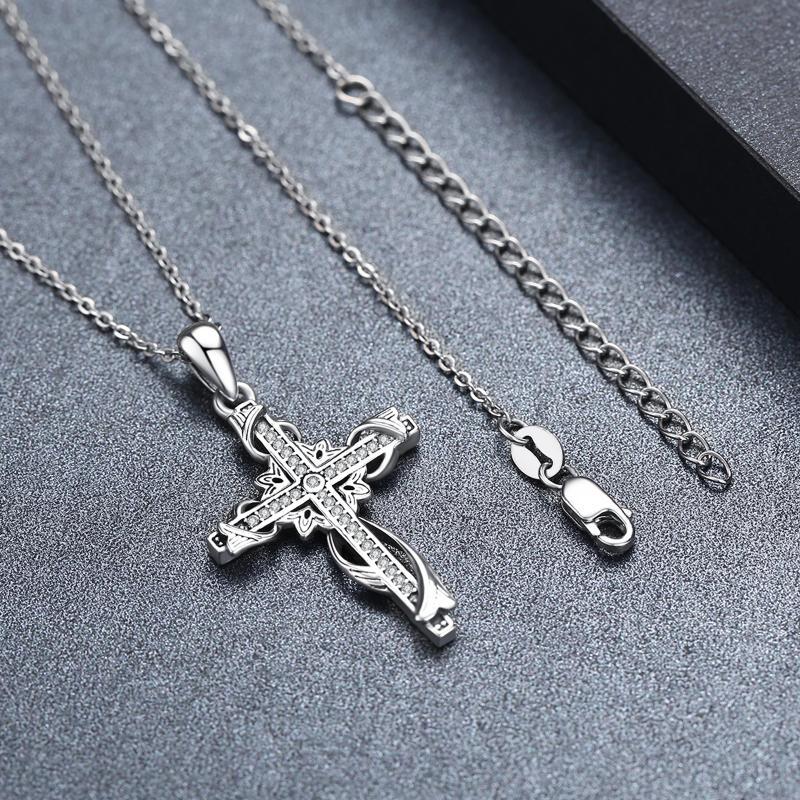 Luxury 925 Sterling Silver For Women Cross Pendant Cross Jewelry Cros
