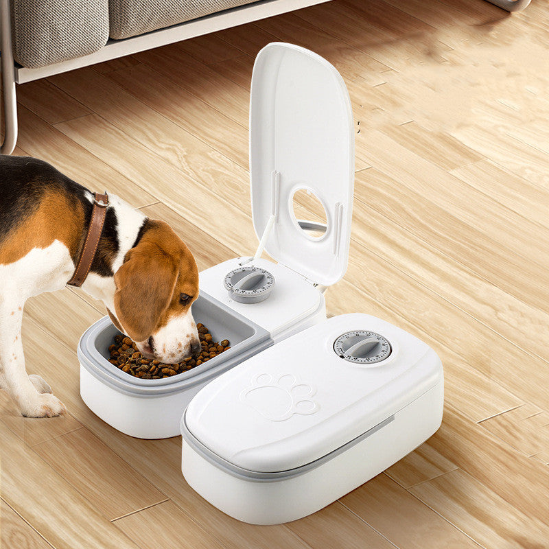 Automatischer Futterautomat für Haustiere, intelligenter Futterspender für Katzen und Hunde, Timer, Edelstahlschale, automatische Fütterung von Hunden und Katzen, Haustierbedarf